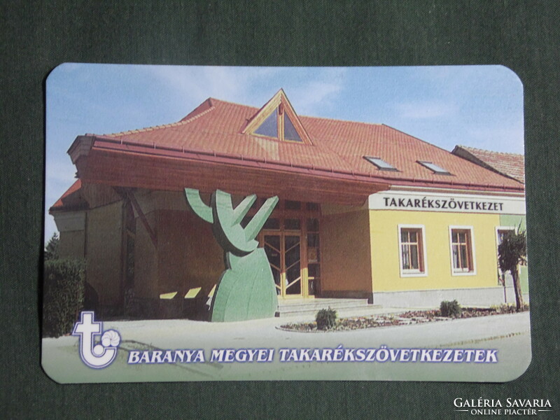 Card calendar, Szentlőrinc savings association, branch building, 2000