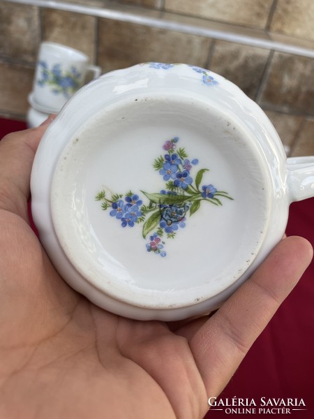 Zsolnay ritka  nefelejcses porcelán komabögre bögre hagyaték Gyűjtői