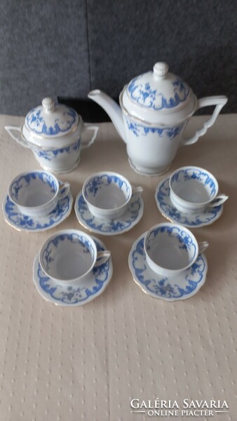 Zsolnay, rare, 5-person coffee/mocha set, antique