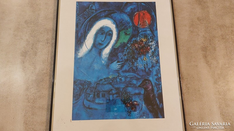 (K) Marc Chagall nyomat 40x51 cm kerettel
