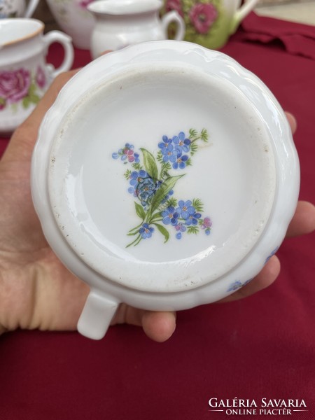 Zsolnay ritka  nefelejcses porcelán komabögre bögre hagyaték Gyűjtői