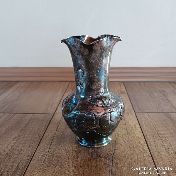Antique art nouveau metal vase etain fin av paris