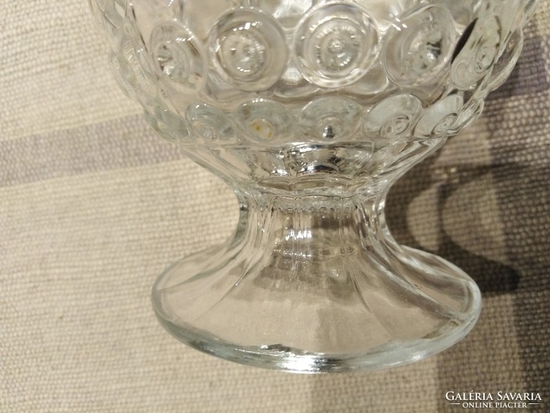 Üveg pohár - gömbösen /  70 - es évekből