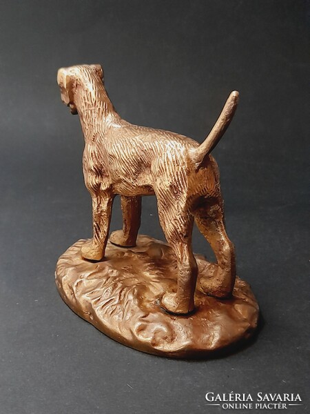 Copper dog figurine, 11 cm
