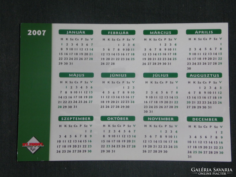Card calendar, klippel kft, boly freight transport, construction material, concrete, volvo tanker truck 2007