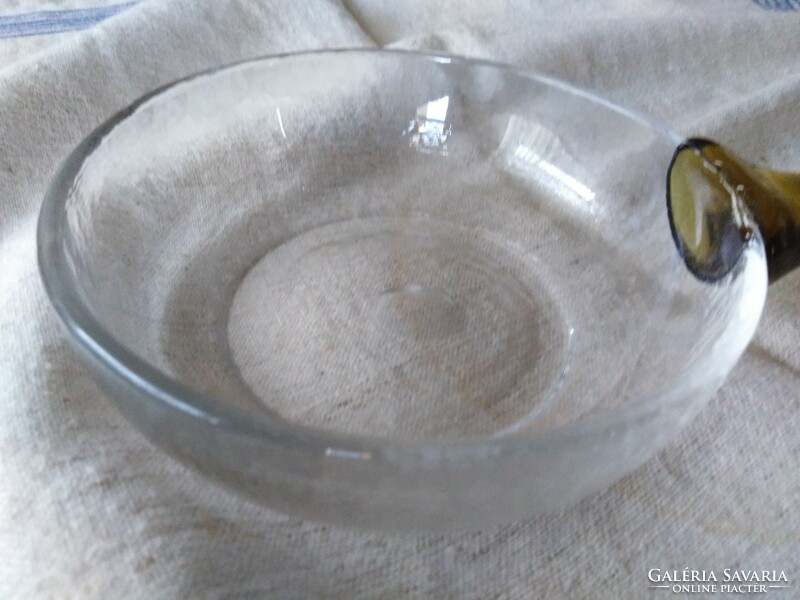 Kitchen glass container - olive green handle