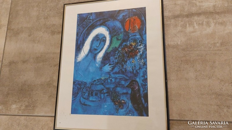 (K) Marc Chagall nyomat 40x51 cm kerettel