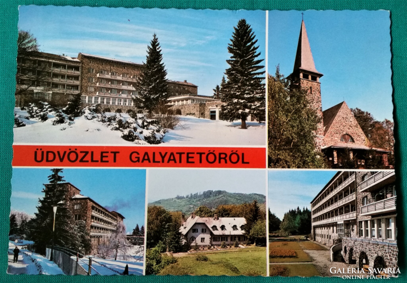 Galyaetö landscape, panoramic photo, mosaic postcard, 1987