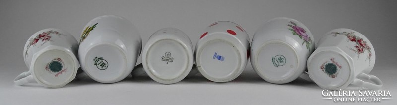 1P113 Régi Zsolnay - Bavaria - Kahla porcelán csésze és bögre csomag 6 darab