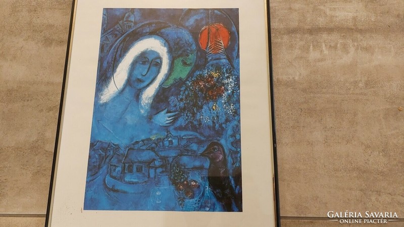 (K) Marc Chagall nyomat 40x51 cm kerettel