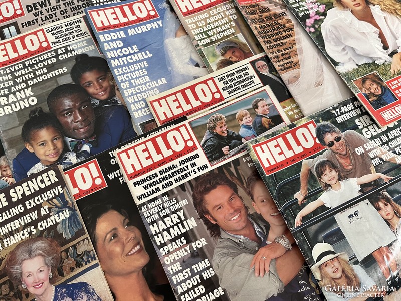 15 db Hello magazin egyben, angol nyelvű, Angliában kiadott képes újság