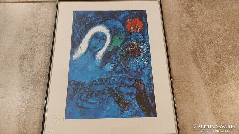 (K) Marc Chagall nyomat 40x51 cm kerettel