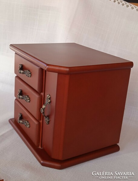 Small wooden jewelry cabinet