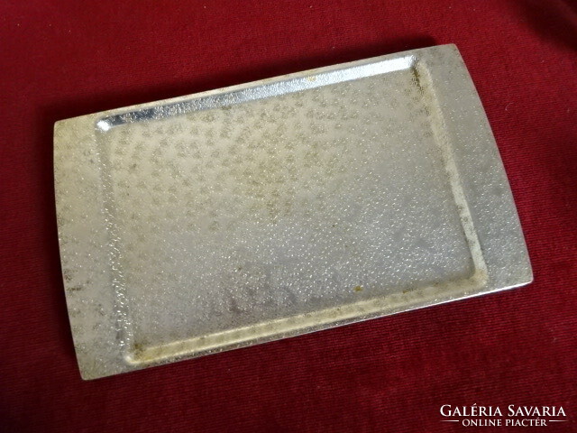 Gold-plated metal tray, size: 28x16.5 cm. Jokai.