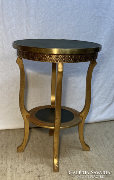 Antik Francia aranyozott kerek asztal