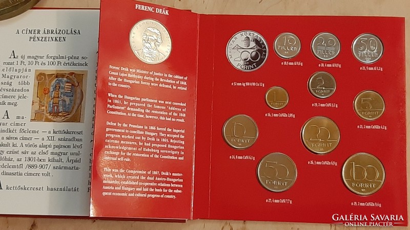 1994 Circulation series bu unc coins of Hungary
