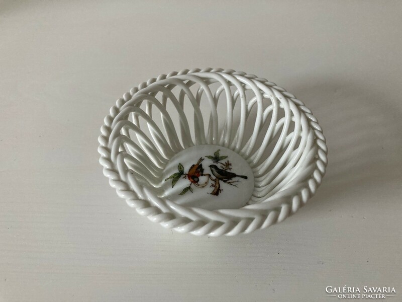 Herend woven Rothschild pattern bowl, offering