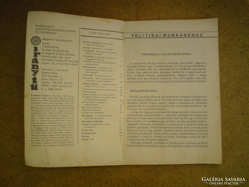 Régi folyórat, újság - IRÁNYTŰ alegységparancsnoki tájékoztató 1974  I.  évfolyam
