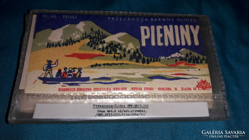 Old travel souvenir souvenir 10-piece slide film Pieniny National Park Poland according to pictures