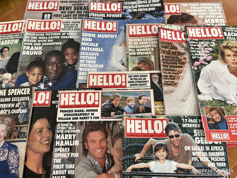 15 db Hello magazin egyben, angol nyelvű, Angliában kiadott képes újság