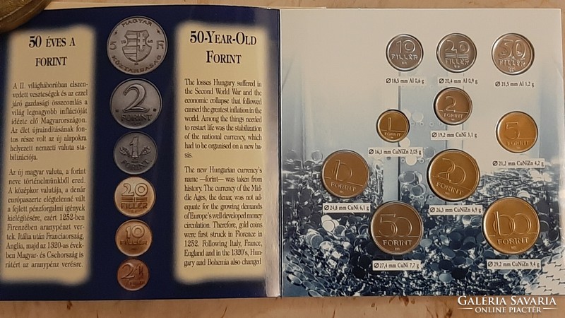 1996 Circulation series coins of Hungary bu unc