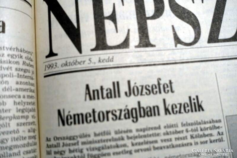 1993 X 5  /  NÉPSZABADSÁG  /  Újság - Magyar / Napilap. Ssz.:  25662