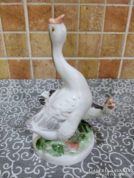 Russian Verbilki porcelain rarity pair of geese