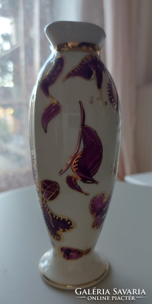 Old gilded porcelain vase