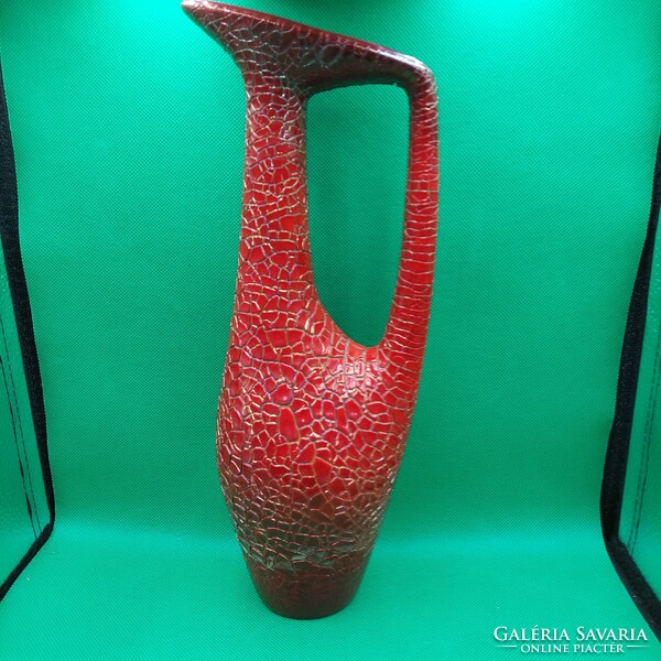 Zsolnay eozin cracked glaze vase with handles, jug vase