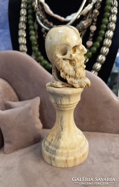 Indonesian bone carving head