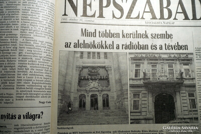 1993 October 30 / people's freedom / for birthday, as a gift :-) original, old newspaper no.: 25683