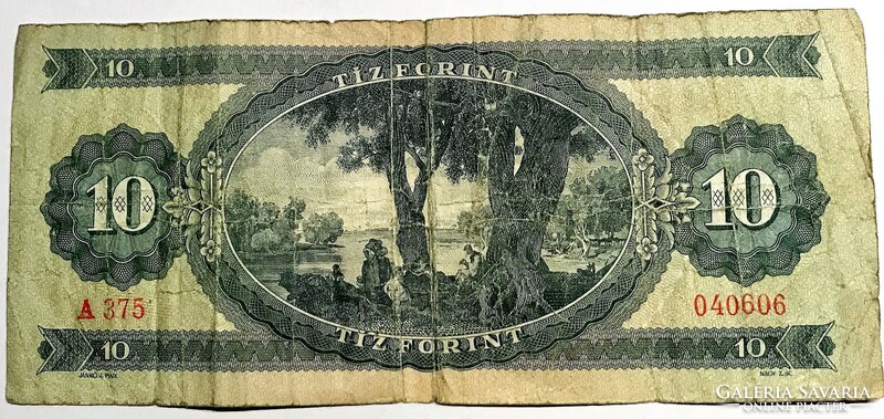 10 forintos bankjegy 1969-ből