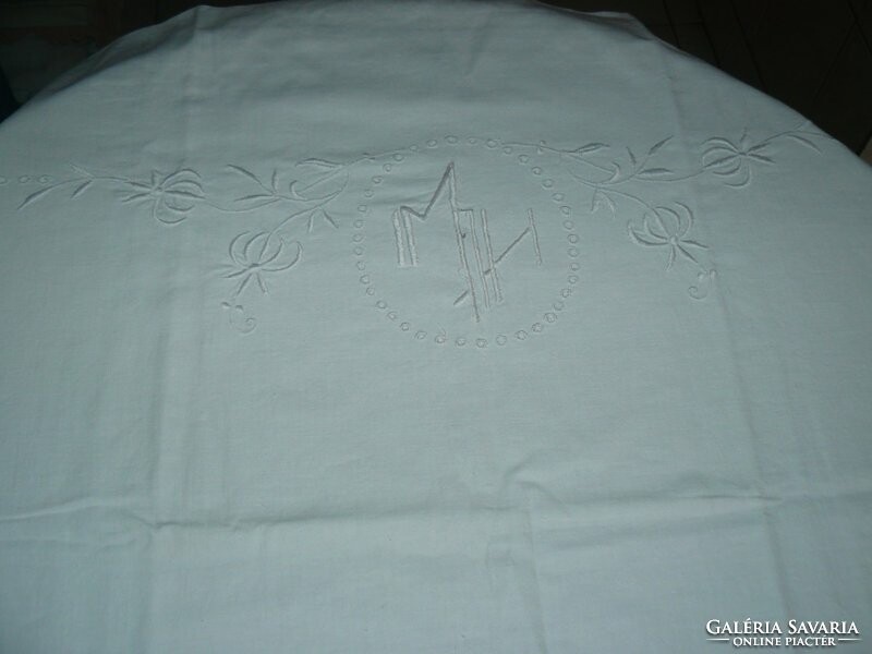 Beautiful antique embroidered pillowcase