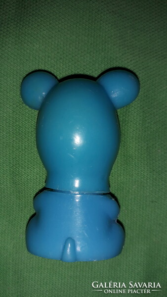Retro papírboltos figurális játék műanyag illatos radír tartó kék maci mackó 6 cm a képek szerint