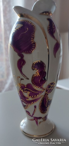 Old gilded porcelain vase