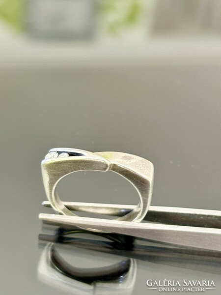 Art-deco Stílusú ezüst gyűrű