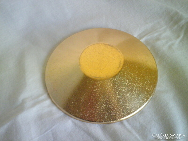 Inlaid copper ring holder plate 14 cm