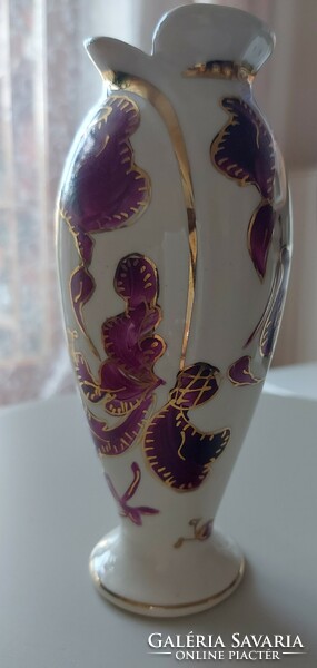 Old gilded porcelain vase