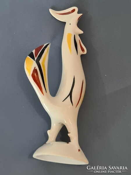 Hollóházi art deco kakas, porcelán figura