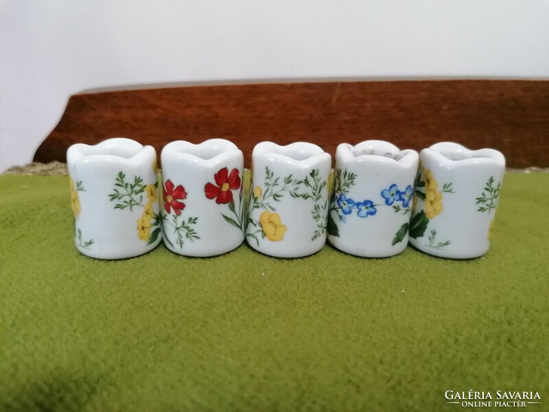 Porcelain mini candle holder 5 pcs funny design w Germany