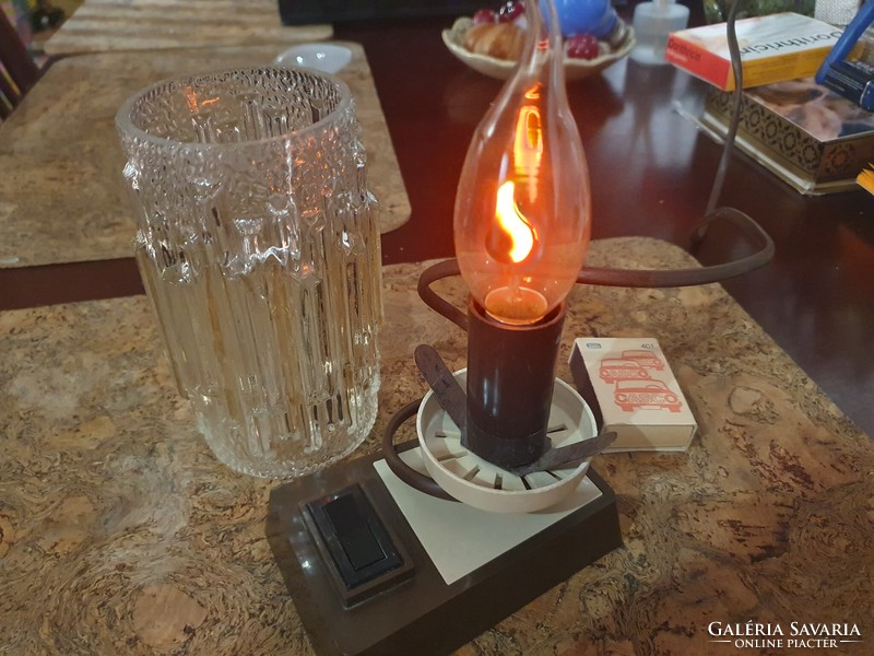 Retro table lamp with glimm bulb, cozy consumption 3 watts