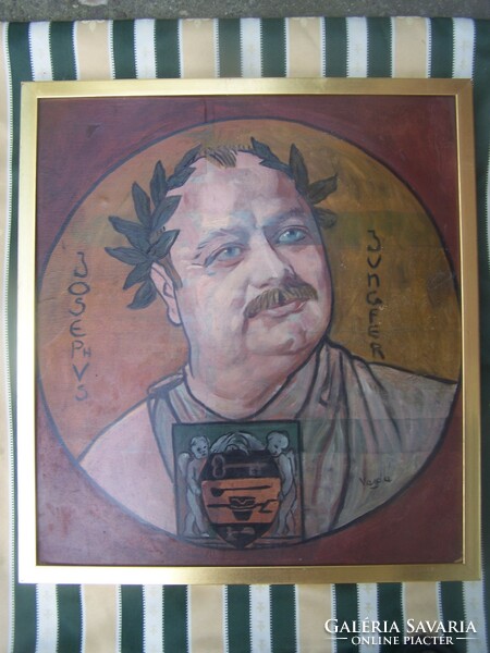 Portrait of industrial artist József Jungfer (1880 - 1934) by Zsigmond Vajda (1860 - 1931)