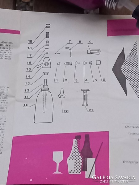 Retro szódás szifon, "Autoszifon", szocialista ipari formaterv/ 1968-1972. Ipari vintage design!