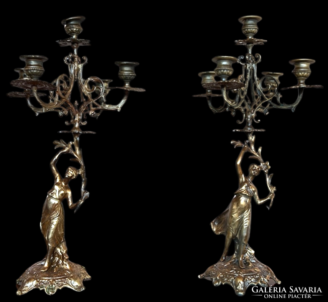 Pair of antique candle holders