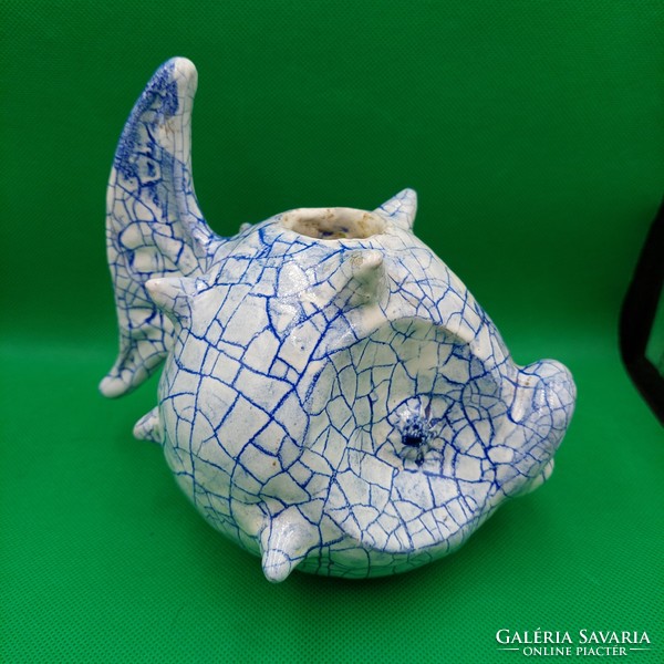 Applied art ceramic fish vase