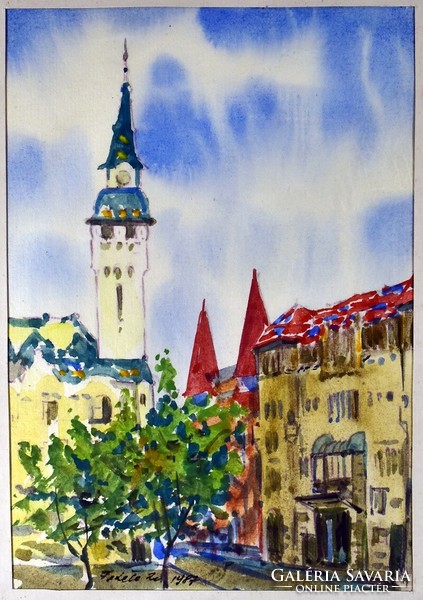 Zsolt Fekete (1935-2016): town hall and cultural palace Marosvásárhely 1987