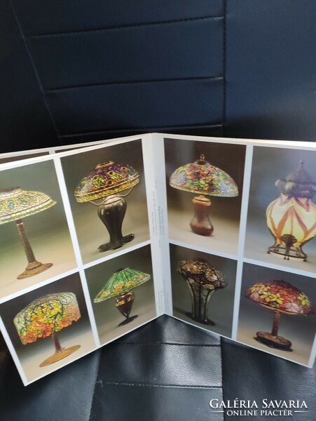 Tiffany lamps on postcards-postcards book a/4 publication.