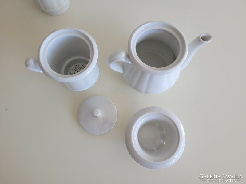 Régi vintage nagy méretű Csehszlovák porcelán kávéfőző teafőző + 1 szűrős felső pohár