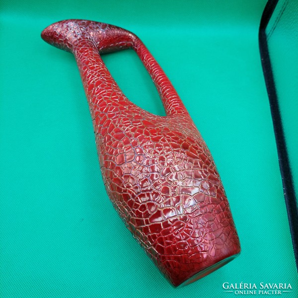 Zsolnay eozin cracked glaze vase with handles, jug vase