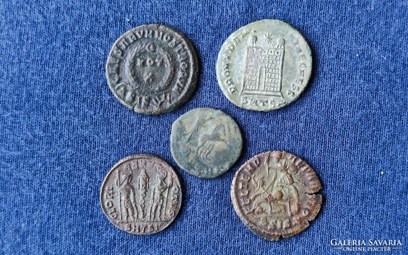 Constantine I and his sons !!! Crispus, constans, constantius, constantinus | 5 Roman medals